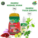 Kesari jivan (200g) & Tulsi drops (32 ml)