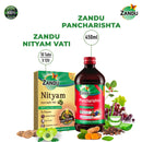 Nityam Vati (10 Tabs) (Pack of 12) & Pancharishta (450ml)